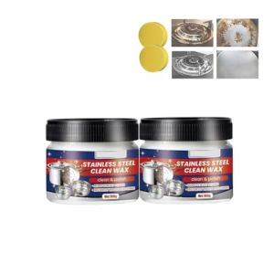 Pâte nettoyante pour ustensiles de cuisine en acier inoxydable, pâte nettoyante nanotechnologique magique pour casseroles et poêles (2PCS) (ZZAQWLKJ, neuf)