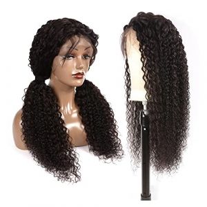 perruque brésilienne Human Hair Wigs 360 Wig en dentelle 13 × 4 Curly Curly HD Transparent Lace Front Human Hair Wigs 150% densité 8-30 pouces Perruque en dentelle pour femmes Pernes de remplacement (Luancheng District Liu Yihan Daily Necessities Dep, neu