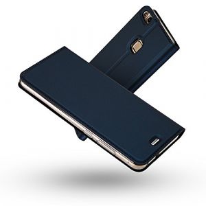 RADOO Coque Huawei P10 Lite,Ultra Mince en Cuir PU Premium Housse &agrave; Rabat Portefeuille Coque [Antichoc TPU] [Protection Compl&egrave;te] &Eacute;tui de Protection Bumper Folio &agrave; Clapet pour Huawei P10 Lite (Bleu) (Radoo EU Direct Store, neuf)