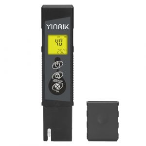 Testeur de pH num&eacute;rique hydroponique, nouveau pH-m&egrave;tre &agrave; &eacute;cran lumineux d&eacute;grad&eacute; am&eacute;lior&eacute; pour piscines, spas, jacuzzis, plantes d'int&eacute;rieur, eau potable, vin, bi&egrave;re, brassage maison, aquariums. (Yinmik, neuf)