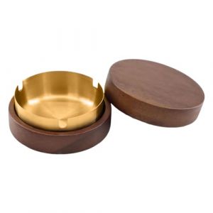 Cendrier avec couvercle, Cendrier Coupe Vent D'ext&eacute;rieur, Cendrier frais avec couvercle anti-odeurs et doublure en acier inoxydable, pour l'ext&eacute;rieur et l'int&eacute;rieur, bureau, bar de jardin, D&eacute;coration (EUROEDI SPEDITION, neuf)