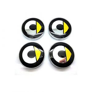 FASDTBA 4 pièces Car Cache-moyeux Capuchons De Centre, pour Mercedes Benz Smart Fortwo Forfour 450 451 454 453 60mm Jante Centre D'emblème Accessoires de Logo D'emblème de Décoration de Pneus (ZhouHaiDeDian, neuf)