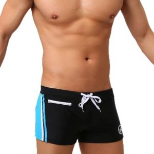 UXH Maillot de bain push-up rembourré pour homme avec poche rembourrée et short de plage, noir, Small (UXH Fashion, neuf)