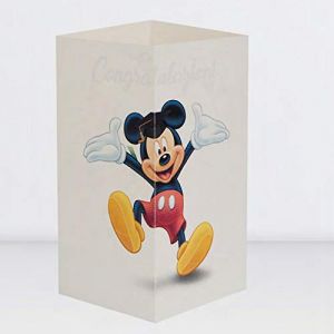 Carte de v&oelig;ux Mickey Mouse avec inscription Disney W-LAMP &ndash; Id&eacute;e cadeau qui se transforme en mini lampe &ndash; id&eacute;al pour les v&oelig;ux de f&ecirc;te de LAUREA, etc. &ndash; Effet &laquo; WOW !&raquo; assur&eacute; !! (il paese dei balocchi coloniali and gadget, neuf)