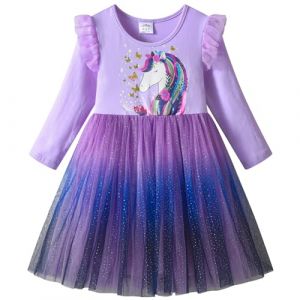 VIKITA Robe Fille Princesse Mariage Ceremonie Pageant Casual Enfants Robe LH4825 11-12 Ans (VIKITA FACTORY STORE EUROPE, neuf)
