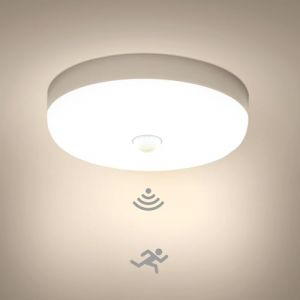 Plafonnier LED Detecteur de Mouvement 15W, Lampe Plafond avec Capteur Intérieur, IP56 Luminaire Plafonnier Automatique, pour Hublot, Couloir et Cave, 220V Motion Sensor Rond Ceiling Lights Indoor (Combuh, neuf)