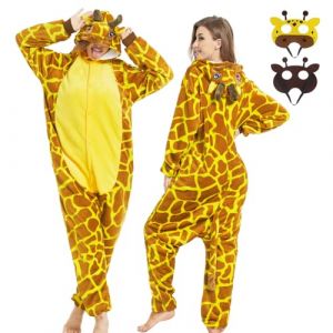 JONRRYIN Combinaison Pyjama Animal Femme, Onesie Kigurumi Adulte Grenouillere avec Masques d'animaux, Animaux Pyjama Combinaison Homme Cosplay pour Carnaval (ROBERTDREAM ETRADE, neuf)