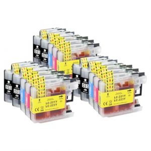 Tinnee LC-223 Cartouches d'encre XL compatibles avec Brother LC223 Cartouches d'encre Brother MFC J4420DW pour Brother MFC-J4420DW J4620DW J5320DW J5620DW J480DW J680DW J4625DW J5625DW J5720DW J880DW (Tinnee, neuf)
