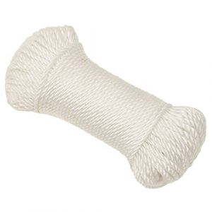 vidaXL Corde de Travail Ligne de Travail Corde Torsad&eacute;e Corde d'Amarrage C&acirc;ble de Travail Jardin Atelier Blanc 8 mm 25 m Polypropyl&egrave;ne (vidaXL FR, neuf)