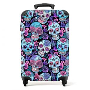 NoBoringSuitcases.com&reg; Valises, Bagages a Main Cabine 55x35x25 10kg, Luggage, Suitcase, Rigides 4 roulettes, De Voyage, Cadenas Avion, Ultra l&eacute;g&egrave;re, Polycarbonate, Poign&eacute;e Extensible, Motif cr&acirc;ne (NoBoringSuitcases, neuf)