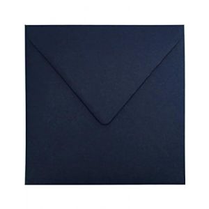 Netuno 100 enveloppes carrées bleu foncé 153x153mm 120g Materica Cobalt rabat pointu enveloppes écologiques colorées papier naturel pour cartes d'invitation mariage cartes de voeux anniversaires (netuno, neuf)