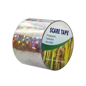 WUSJCOF Ruban R&eacute;fl&eacute;chissant pour la R&eacute;pulsion des Oiseaux, Double Face, R&eacute;pulsif d'oiseaux, Effaroucheur Oiseaux Ext&eacute;rieur, Anti Pigeon pour Balcon (80m x 4,8cm) (NAROU DUTEN, neuf)