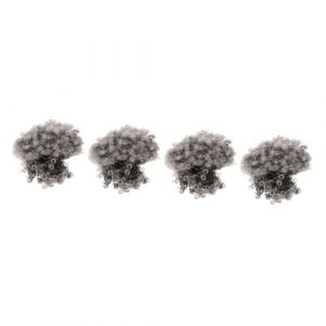 BESPORTBLE 4 Pièces de cheveux bouclés pour mignon courte bouclée extension sans colle Fille perruques femme cheveux courts africaine Fil haute température Gris (Breeze & Leaves, neuf)