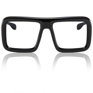 YAOYYG Lunettes Anti Lumiere Noir Carr&eacute;e, Lunettes Monture R&eacute;tro, Accessoires de Mode et de Costume - Faux Verres Classiques pour Femme Homme (PuSaSenJunKe, neuf)