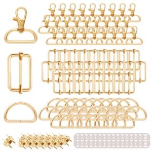 100pcs Mercerie couture accessoire Mousqueton sac a Main Sangle couture Boucles sac &agrave; dos Mousqueton Pivotant Couture,Anneau sac a main Attache sac Pivotant Snap Crochets avec Aimant （Dor&eacute; 32MM） (wodemeilon, neuf)