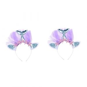 Healeved 2pièces Bandeau De Cheveux à Thème Océanique Avec Design Tulle Accessoires De Costume De Sirène Pour Garçon Fille Étoile De Mer Et Étoile De Mer (Sonieg, neuf)