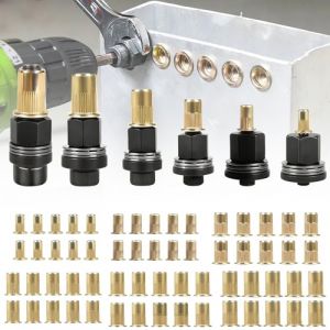 Lot de 6 pinces &agrave; &eacute;crou &agrave; riveter - &Eacute;crous &agrave; sertir pour M3 M4 M5 M6 M8 M10, 60 pi&egrave;ces d'&eacute;crous &agrave; riveter pour machine &agrave; riveter (BAROR TRADING, neuf)