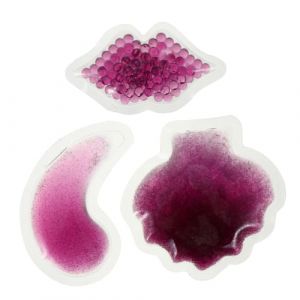 COLLBATH Lot De 3 Coussinets De Gel Visage Et L&egrave;vres, Forme Ronde Et L&egrave;vres, Pack Froid Chaud R&eacute;utilisable, Pour Soins Oculaires Et Beaut&eacute;, Usage Salon Et Maison (JianLui, neuf)