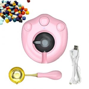 Chauffe-eau et cuill&egrave;re - Outil de fonte &eacute;lectrique avec r&eacute;cipient pour bougies | Four de fusion de bougies &agrave; basse pression en forme de patte de chat pour lettre d'enveloppe de mariage et tampon pa (yunsuyou, neuf)