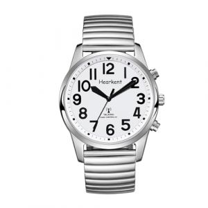 Montre parlante avec Chiffres géants, Diffusion vocale en français，Auto-réglage pour Reliure, Personnes âgées, Malvoyants ou Personnes âgées, Facile à Lire, Chronométrage précis (Argent) (Avtrek, neuf)