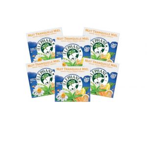 Elephant, Infusion Nuit Tranquille Miel, Goût Verveine, Feuille d'Oranger et Camomille, Ingrédients d'Origine 100% Naturelle, 120 Sachets Pyramid (PENNGUIN-FR-CAMON, neuf)