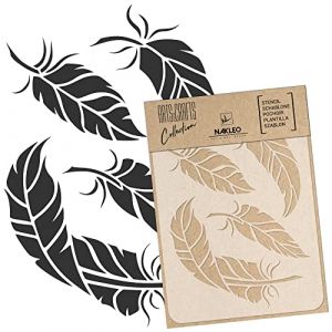 NAKLEO Pochoir pour Peinture Artisanat A5 15x21cm, Modèle en Plastique, Réutilisable, Oiseau Plumes Ailes, DIY Bricolage Scrapbooking Décoration a Peindre, Mur Sol Bois Tissu Meuble (Nakleo / Stencils / Stickers / Art&Wall Decor, neuf)