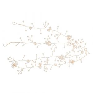 WRITWAA bandeau fleur de perle Bandeau de fleur mariées banquet policier célibataire fleur cheveux vigne Accessoire de cheveux de fleur de fleur perle artificielle Golden (Saieli, neuf)