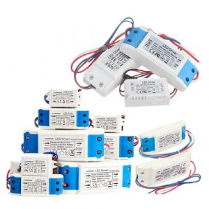 Transformateur LED, Adaptateur de pilote d'&eacute;clairage LED 6 W, 10 W, 20 W, 36 W, 50 W, 300 mA, 450 mA, 600 mA, 900 mA, 1500 mA, transformateur d'alimentation haute puissance &agrave; courant constant(900mA DC (Tuoland, neuf)
