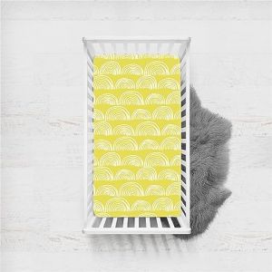 Odot Drap Housse pour Lit de Bébé, Draps Housses Enfants Respirant Douce Extensible Protège Matelas pour Fille et Garçon, Lit Bébé, Berceau, Lit Parapluie (90x45cm,jaune) (Odot, neuf)