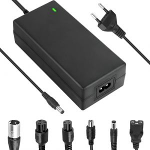 Nzkeuf Chargeur Trotinette Electrique, 42V 2A Chargeur Hoverboard avec 6 Connecteurs, Charge Rapide Hoverboard, Bici Equilibrata, Drifting Board, E-Bike (rui da ling shou, neuf)