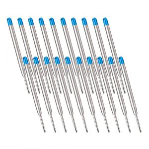 Lot de 20 recharges de rechange en m&eacute;tal pour stylo &agrave; bille - Pour format G2 - Compatibles avec les stylos &agrave; bille Parker - Couleur d'encre bleue (Shenzhen Xiying Electronic Commerce Co.,Ltd, neuf)
