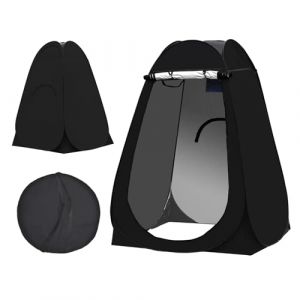 TUKAILAI Tente de Toilette Pop Up Camping Anti-UV, Tente de Douche Portable pour Plage Pêche Randonnée Bain L'extérieur, avec Un Sac de Transport 150 x 150 x 190 cm, Noir (TUKAILAI, neuf)