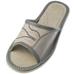 APREGGIO Mules Femme Cuir &ndash; Pantoufles Compens&eacute;es Fait Main &ndash; Bout Ouvert &ndash; Blanc &ndash; 40 (Apreggio11, neuf)