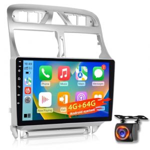 4+64G Autoradio Android pour Peugeot 307 2002-2013, &eacute;cran Tactile IPS 9 Pouces 1280&times;720 avec Wireless CarPlay & Android Auto, GPS WiFi Bluetooth DSP + cam&eacute;ra de recul AHD (YunDaXin Store, neuf)