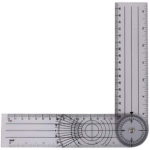 Goniom&egrave;tre multi-r&egrave;gle d'angle m&eacute;dical professionnel &agrave; 360 degr&eacute;s Outil de mesure de la colonne vert&eacute;brale Goniom&egrave;tre Rapporteur Mode (GOLD Loong B, neuf)