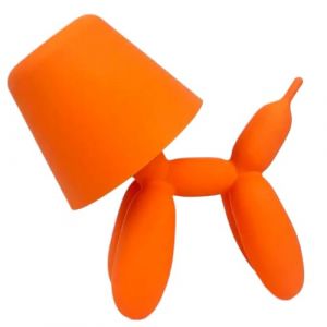 Lampe de table en forme de chien ballon, statue de chien mignon, lampe de bureau rechargeable sans fil, 3 couleurs, intensit&eacute; variable, contr&ocirc;le tactile, lampe de chevet pour la maison, le bureau, la (V-Lighting Store, neuf)