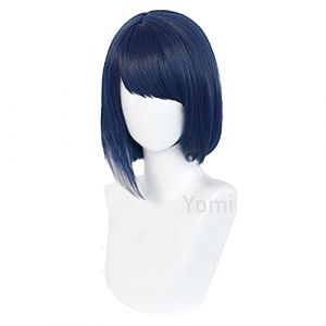 WHBHD Jeu Genshin Impact Kujou Sara Cosplay 35cm Perruque Pourpre Courte avec Bangs Femmes Anime Parti Halloween Costume Hair Perruque (good stuff A, neuf)