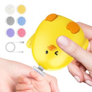 Jubepk Toddler Nail File, Electric Nails Trimmer, Ergonomic Grinder, Child Care Tool Kit, Safe Gentle Grooming for Children, Elderly, Adults, Home, Travel, Manicure Room, 2.76x2.76x1.77 Inches (runcih, neuf)