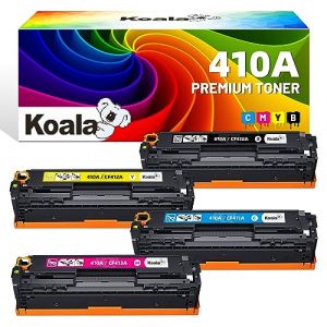 Koala Lot de 4 Cartouches de Toner compatibles HP 410A CF410A CF411A CF412A CF413A pour imprimante Color LaserJet Pro MFP M477fdw M477fdn M477fnw M452dn M452nw M452dw M377dw Noir Cyan Jaune Magenta (Lucky Suppliers, neuf)