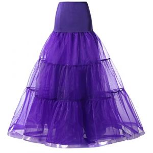 SSDH Jupon Long &agrave; Volants Crinoline Vintage Mariage Jupon de mari&eacute;e pour Robes de mari&eacute;e sous-Jupe Rockabilly Tutu (Violet, XL) (Sanduohua, neuf)