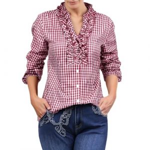 G&eacute;n&eacute;rique Chemisier Dirndl pour Femme Costumes Bavarois Chemise Femme XXL Dirndl Grande Taille Deguisement Adulte Oktoberfest D&eacute;guisement Alsacien Fete de la Biere Costume Blanche Coton (IHUAE, neuf)