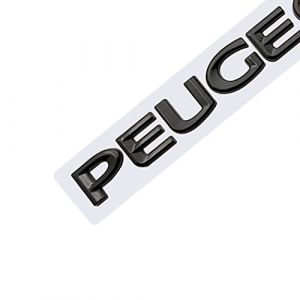 LYYMX Logo Emblème Badge pour Peugeot 107 206 207 208 308 307 407 508 2008 3008, Autocollant D'insigne en Métal Lettres Badge emblème Autocollant, Autocollant D'emblème D'insigne,B (Fanshixianshahezhenchenyingbaihuoshangdian, neuf)