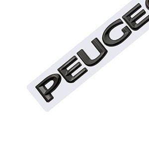 Logo Emblème Badge pour Peugeot 107 206 207 208 308 307 407 508 2008 3008, Autocollant D'insigne en Métal Lettres Badge emblème Autocollant, Autocollant D'emblème D'insigne,B (Fanshixianshahezhenchenyingbaihuoshangdian, neuf)