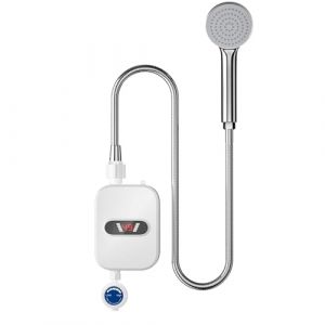 Chauffe Eau Instantané, Chauffe Eau Electrique Instantané LED 3500W IPX4 Chauffe Eau Instantané Étanche Chauffe Eau Électrique Ensemble De Douche Thermostatique Pour Douche Salle De Bain Cuisine (junyiwh, neuf)