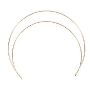 SHERCHPRY Bandeau Halo de Notre-Dame coiffure de mariée de mariage diadème de lune cerceau de cheveux de fée casque de déesse pour femme casque de fleur casque de fée matériel en laiton Doré (Dnna Huang, neuf)