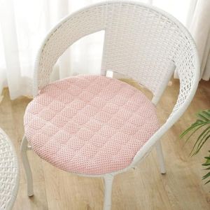 Galette de Chaise Rond 30/35/40/45/50cm, Coussin de Chaise Velours, Lavable de Coussin Chaise, Coussin Exterieur, Coussin Chaise Epais Tatami, pour Intérieur Extérieur Jardin(Pink,Diameter: 30CM) (Maedei Daner, neuf)