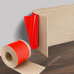 Plinthe plate en PVC flexible - 10 cm x 3 m - Plinthe souple autocollante - Pour salon, chambre &agrave; coucher, cuisine (gzhzsm-shop, neuf)