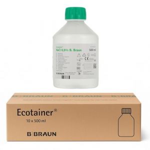 B. Braun &ndash; Lot de 10 x 500 ml &ndash; Solution saline st&eacute;rile isotonique NaCl 0,9% &ndash; S&eacute;rum physiologique &ndash; Pour b&eacute;b&eacute; et adulte &ndash; Lavage nasal, douche nasale et nettoyage des plaies (BORNOVA, neuf)