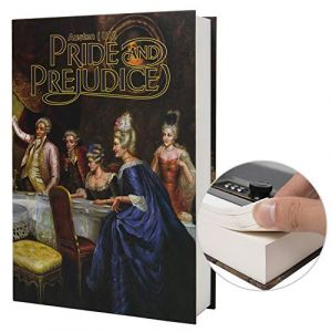 Bo&icirc;te de rangement s&ucirc;re de livre de d&eacute;tournement de papier r&eacute;el, coffre-fort secret de dictionnaire avec serrure de code/cl&eacute;, coffre-fort cach&eacute; de livre de flip (Cl&eacute; d'Orgueil et Pr&eacute;jug&eacute;s) (PACOLO-FR, neuf)