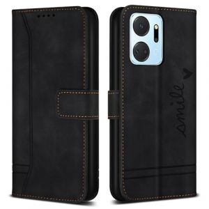 Bravoday Coque pour Honor X7a / Honor X7a, Etui Cuir avec Magnetique, Flip Pochette Housse pour Honor X7a / Honor X7a, Noir (Bravoday, neuf)